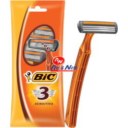 Maquina de Barbear Bic Sensitive 3 Laminas pack c/ 2 unds.