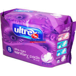 Pensos Higiénicos Ultrex Night 8's