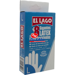 Luvas Latex El Lago 8 Unds. Tamanho M Refª 9780