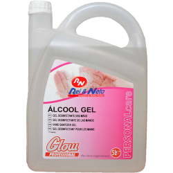 Gel desinfectante de mãos Glow Profissional c/ álcool 5 lts.