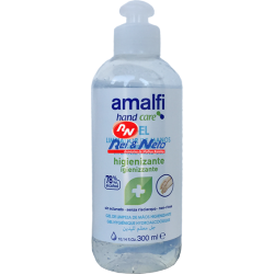 Desinfectante de mãos Amalfi c/ álcool gel 300 ml com push up