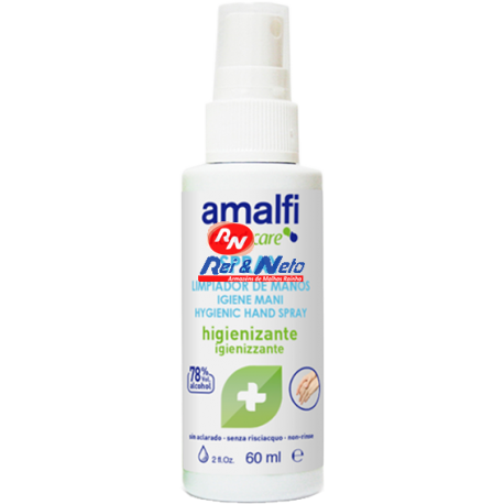 Desinfectante de mãos Amalfi c/ álcool gel 60 ml em spray