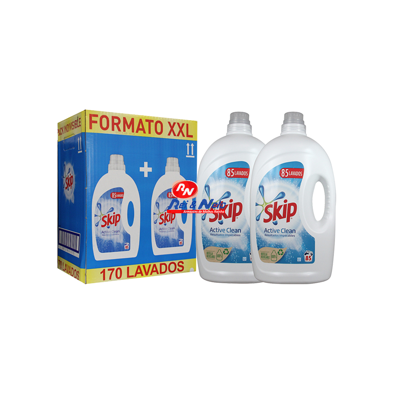 Detergente Roupa Liquido Skip Active clean 85 Doses