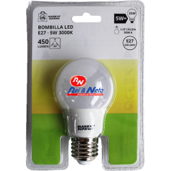 Lampada Led E27 5W Luz Clara Refª 40897