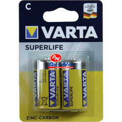 Pilha Varta Zinco Carbono 1,5V 2 Unds. C (R14)