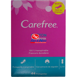 Carefree Pensos Higiénicos Protege Slip Algodão Fresco 44 unds. Médio