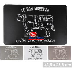 Individuais de mesa "Fille du Boucher" 43,5x28,5 cm 4 Sortidos