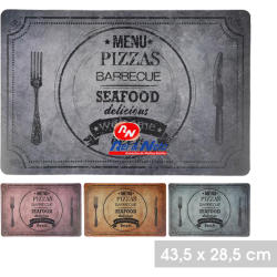 Individuais de mesa "Bistrot" 43,5x28,5 cm 4 Sortidos