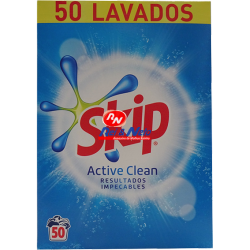 Detergente Roupa Pó Skip Active Clean 50 Doses