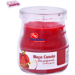 Vela Perfumada em copo (Yogurte) 7cm Maçã e Canela