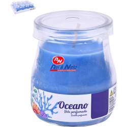 Vela Perfumada em copo (Yogurte) 7cm Oceano