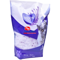 Areia para gato Silica Gel Scoot 3,8 Lts Lavanda