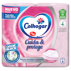 Papel Higienico Colhogar (Rosa) Protect Maços de 14x4 Rolos