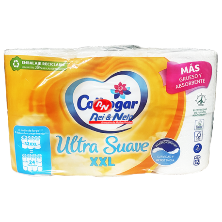 Papel Higienico Colhogar Ultra Suave XXL Branco 3 Maços x 12 Rolos