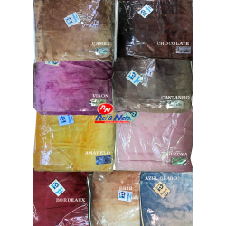 Cobertor Casal 220x230 cm Veludo 100% Acrilico Liso