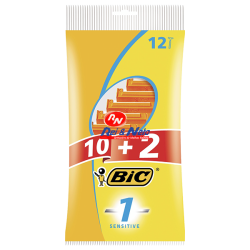 Maquina de Barbear Bic Sensitive 1 lamina c/ 10+2 unds.